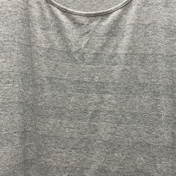 Talbots Woman's Gray Metallic Striped Top Long Sleeve Size 3XP Rayon Blend - Picture 6 of 9